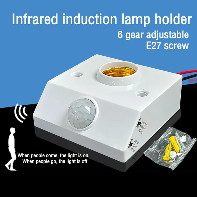 Human Infrared Motion PIR Sensor Lamp Holder (ALHANA)